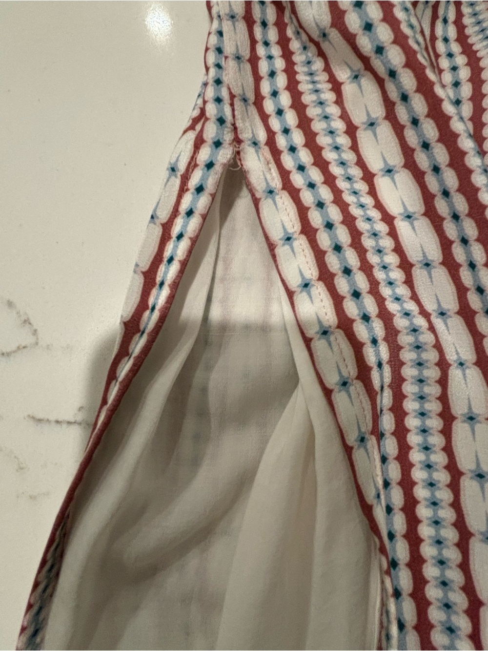 Paolita Kito Maxi Dress Kimono Flutter Sleeves GeoPrint Tassel Tie Resortwear S - Picture 15 of 16